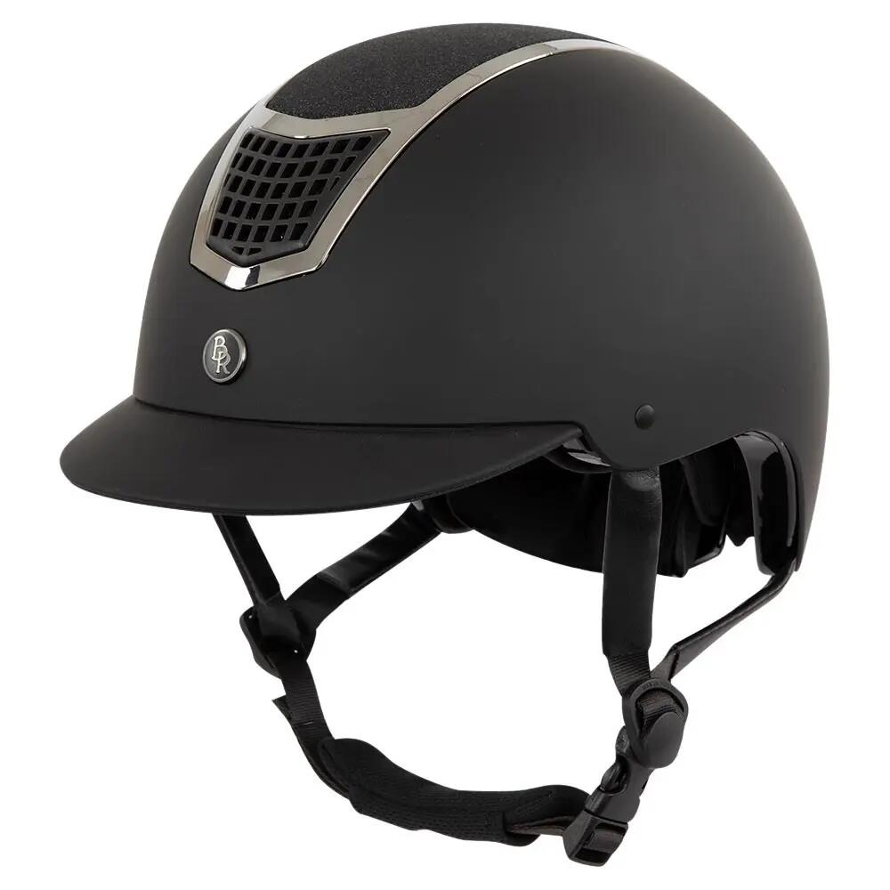 Standardowy kask jeździecki z daszkiem BR Equitation Lambda Glitter
