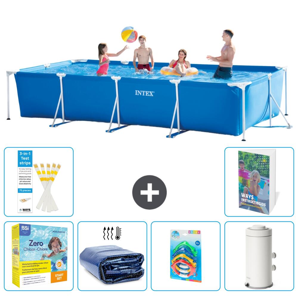 INTEX Basen ze stelażem Prostokątny - 450x220x84 cm - 7-częściowy S7