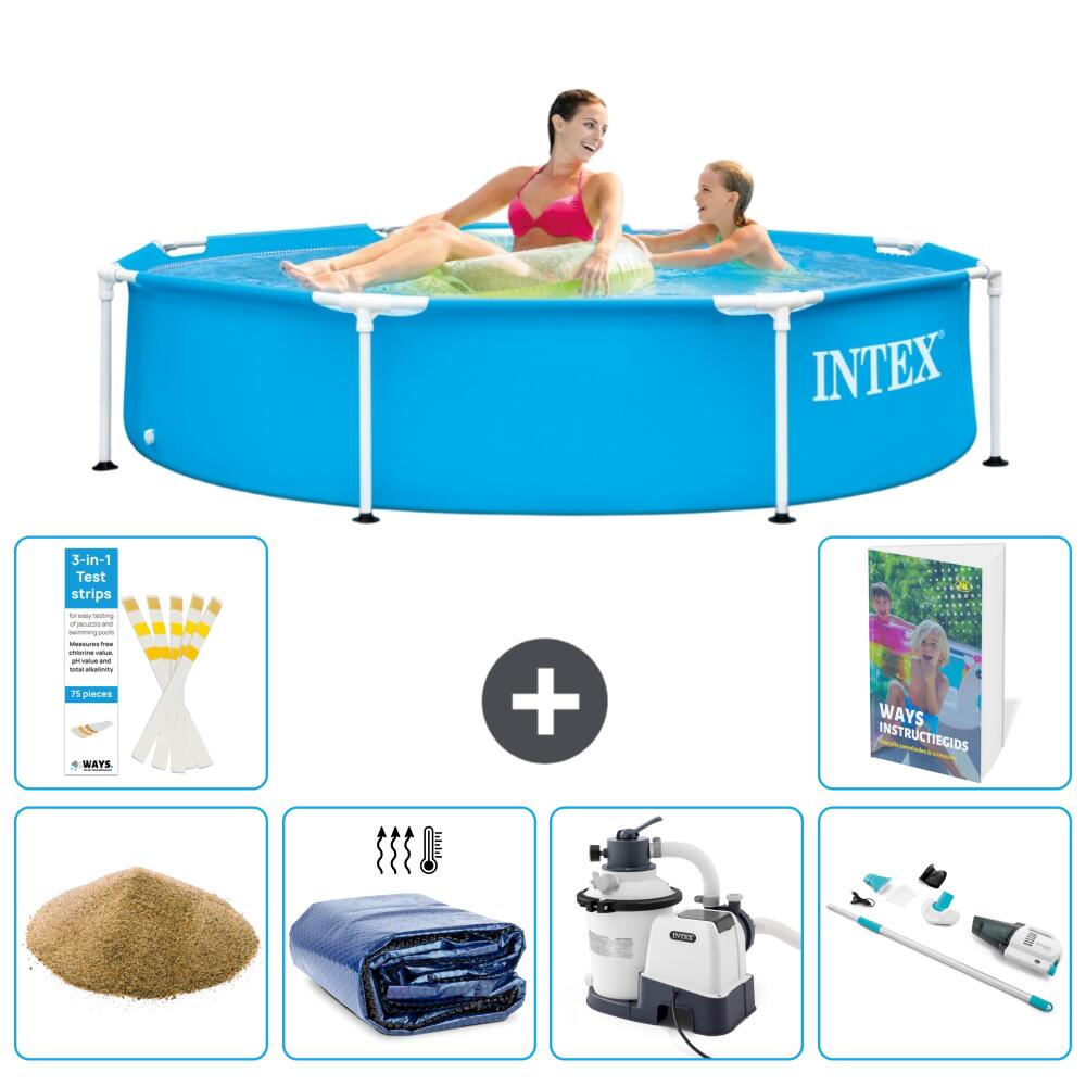 INTEX Basen ze stelażem Okrągły - 244x51 cm - 7-częściowy S89