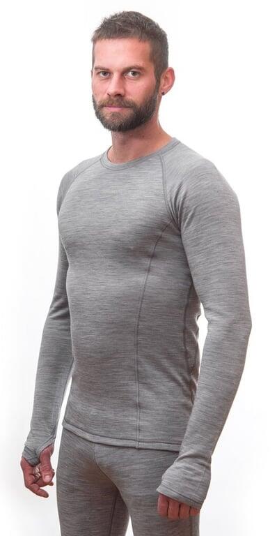 SENSOR Koszulka męska Merino Bold Tee LS Men cool gray-XL