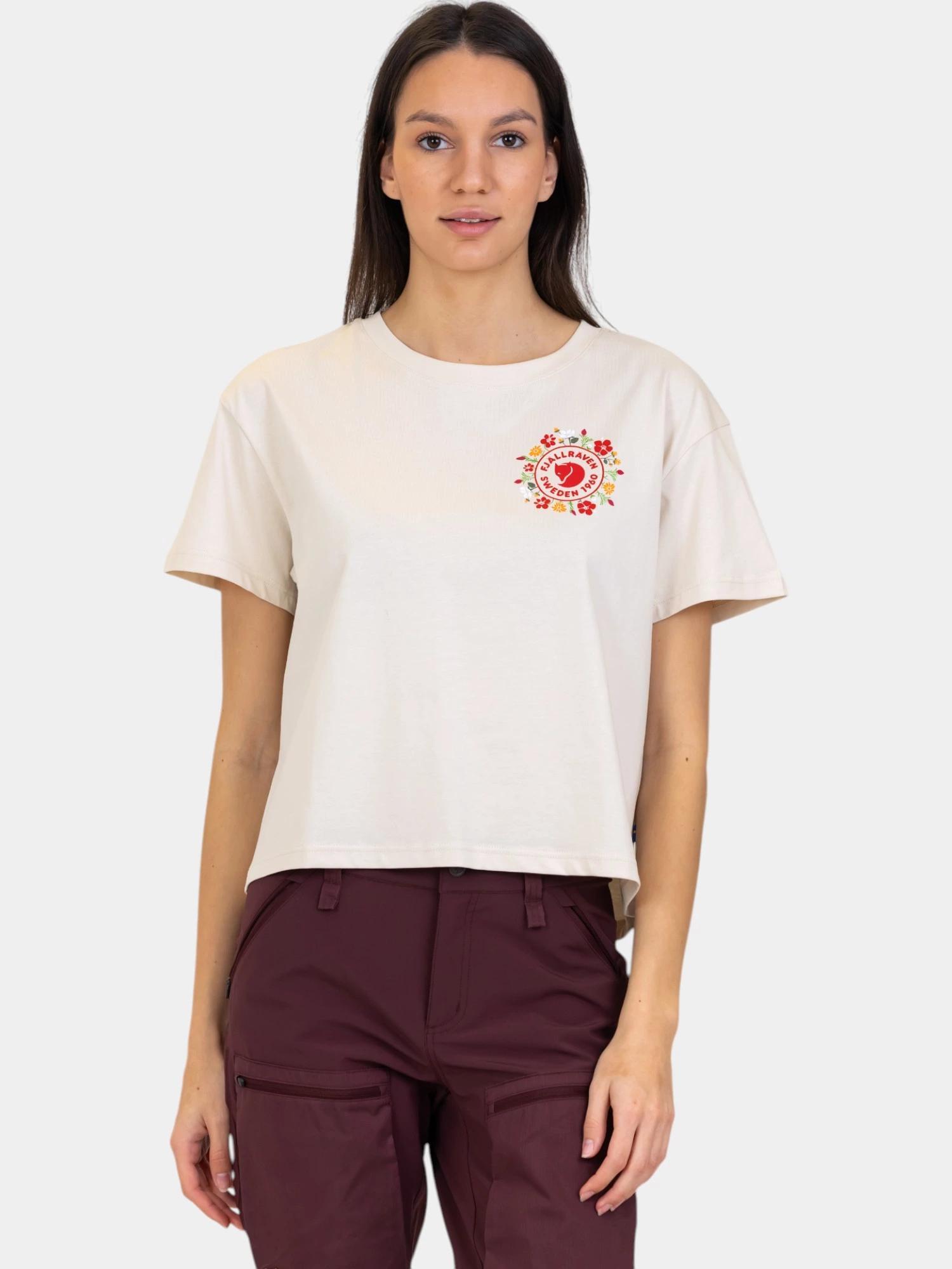 Koszulka z nadrukiem damska Fjallraven Fjallblomster Logo T-shirt