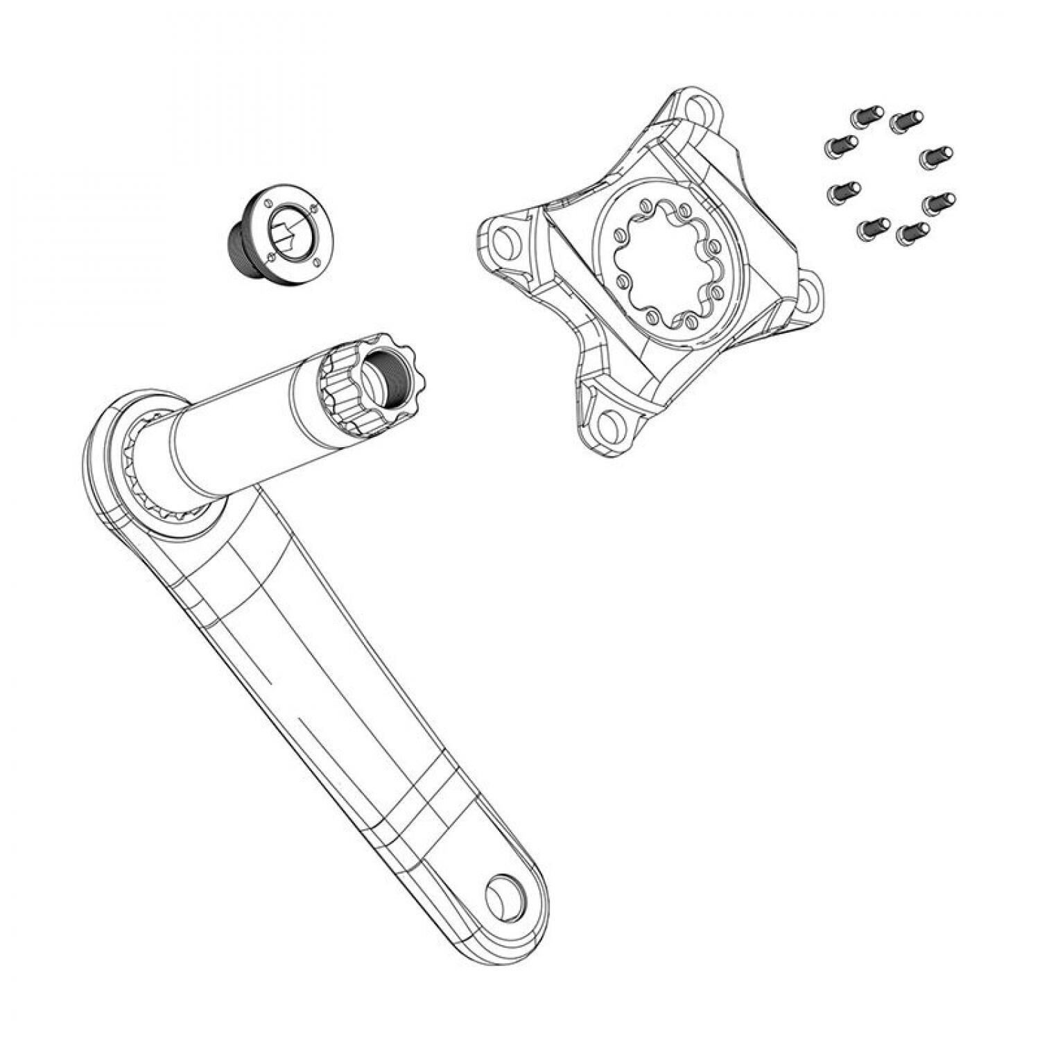 Pedały Sram Vis Pédalier Auto-Extractrice Dub M18/M30 Noir Stealth