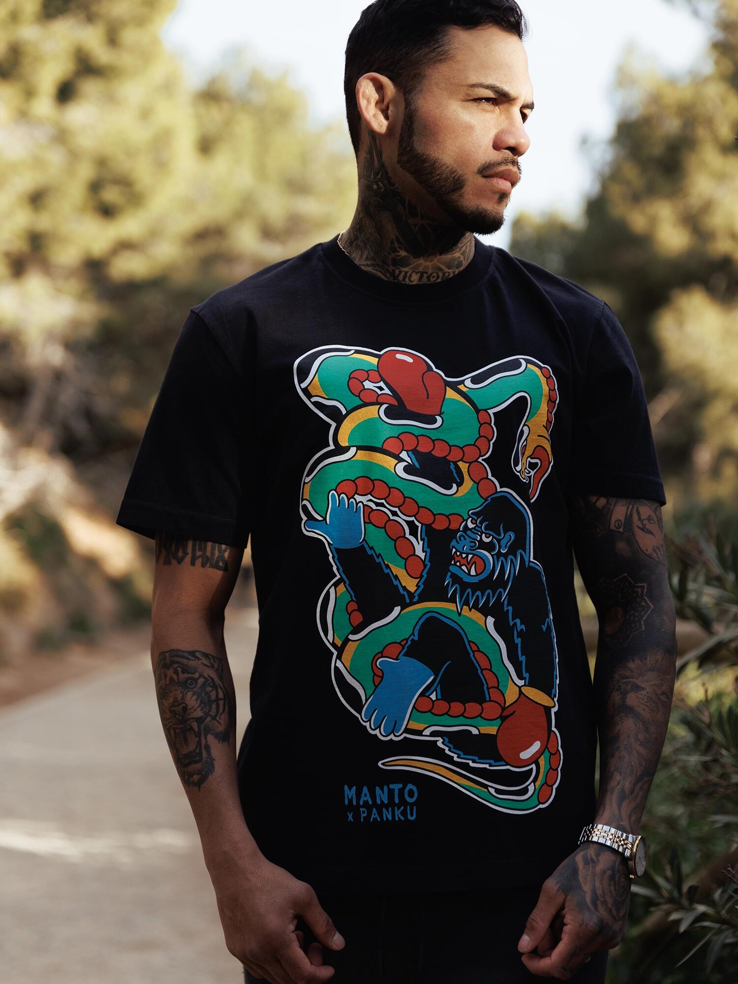 MANTO x Panku t-shirt STRUGGLE czarny