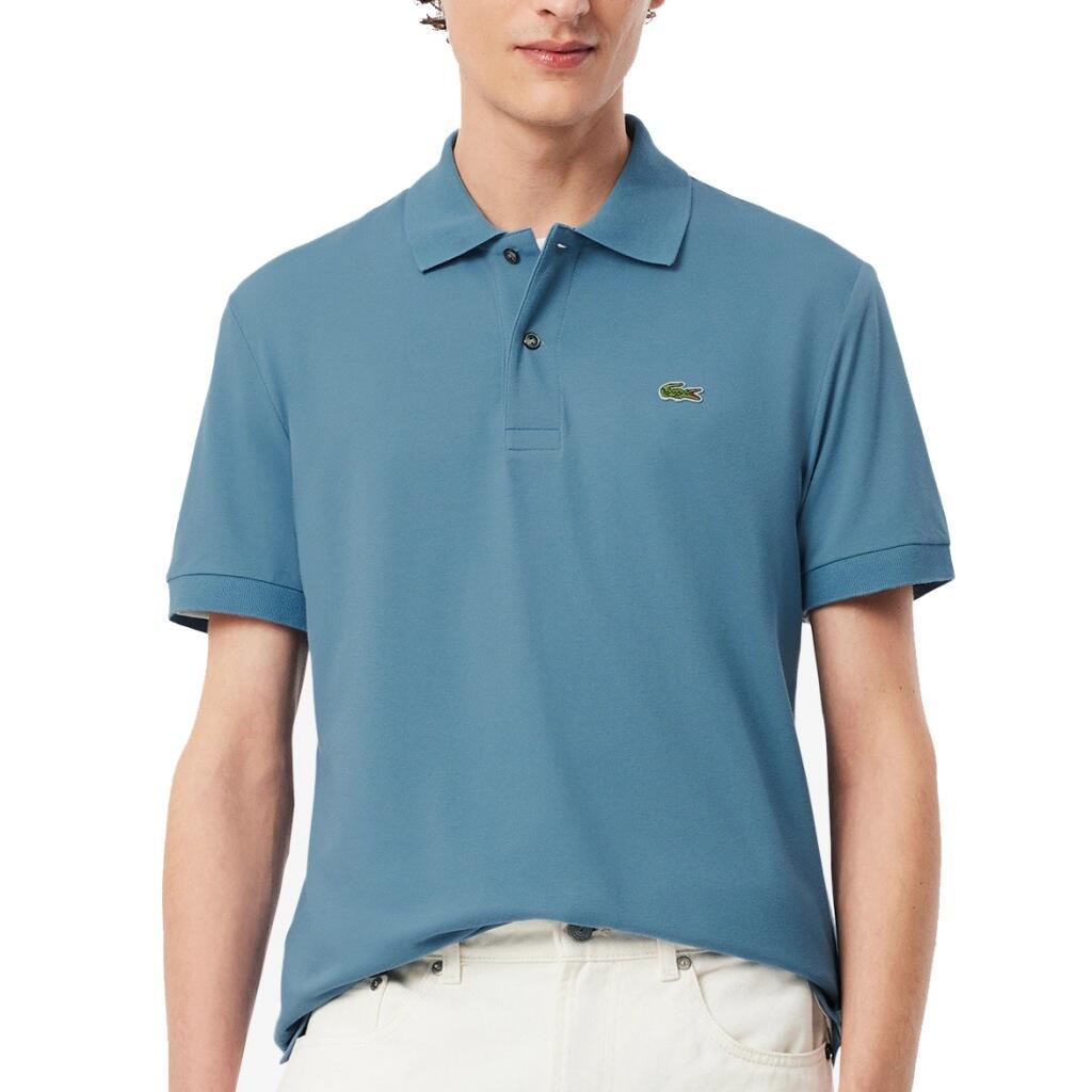 Lacoste Model Short Sleeved Ribbed Collar Kolor Niebieski