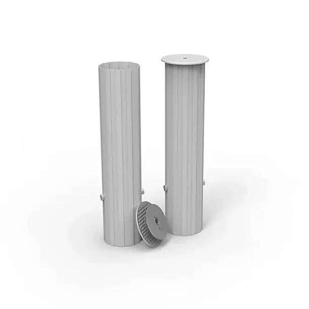 Zestaw 4 aluminiowych osłon + pokrywki do bramek piłkarskich Sporti