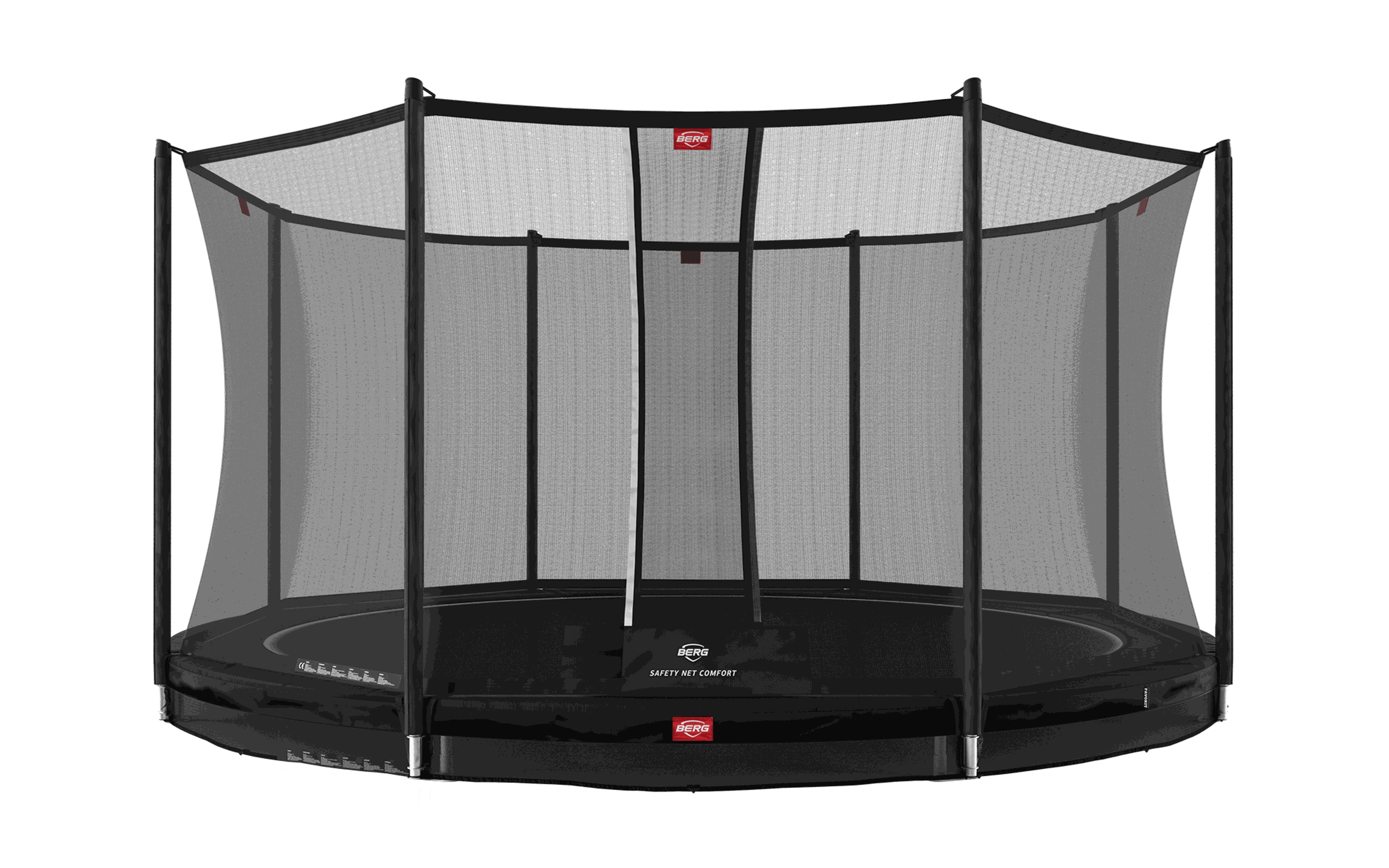 Trampolina Favorit InGround 380 + Siatka Bezp. Comfort Czarny