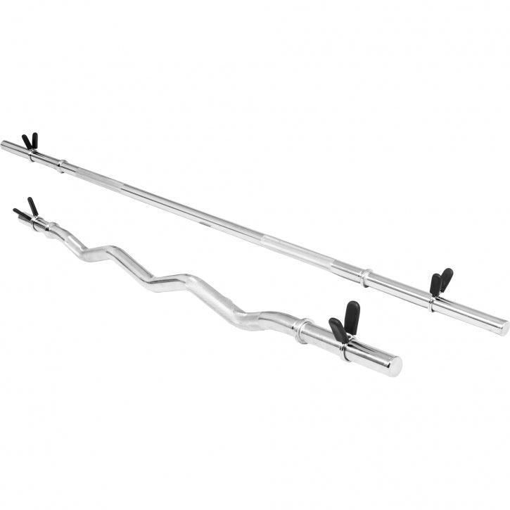 Zestaw gryf prosty 170cm i łamany 120cm zaciskowy pełny pręt 31 mm