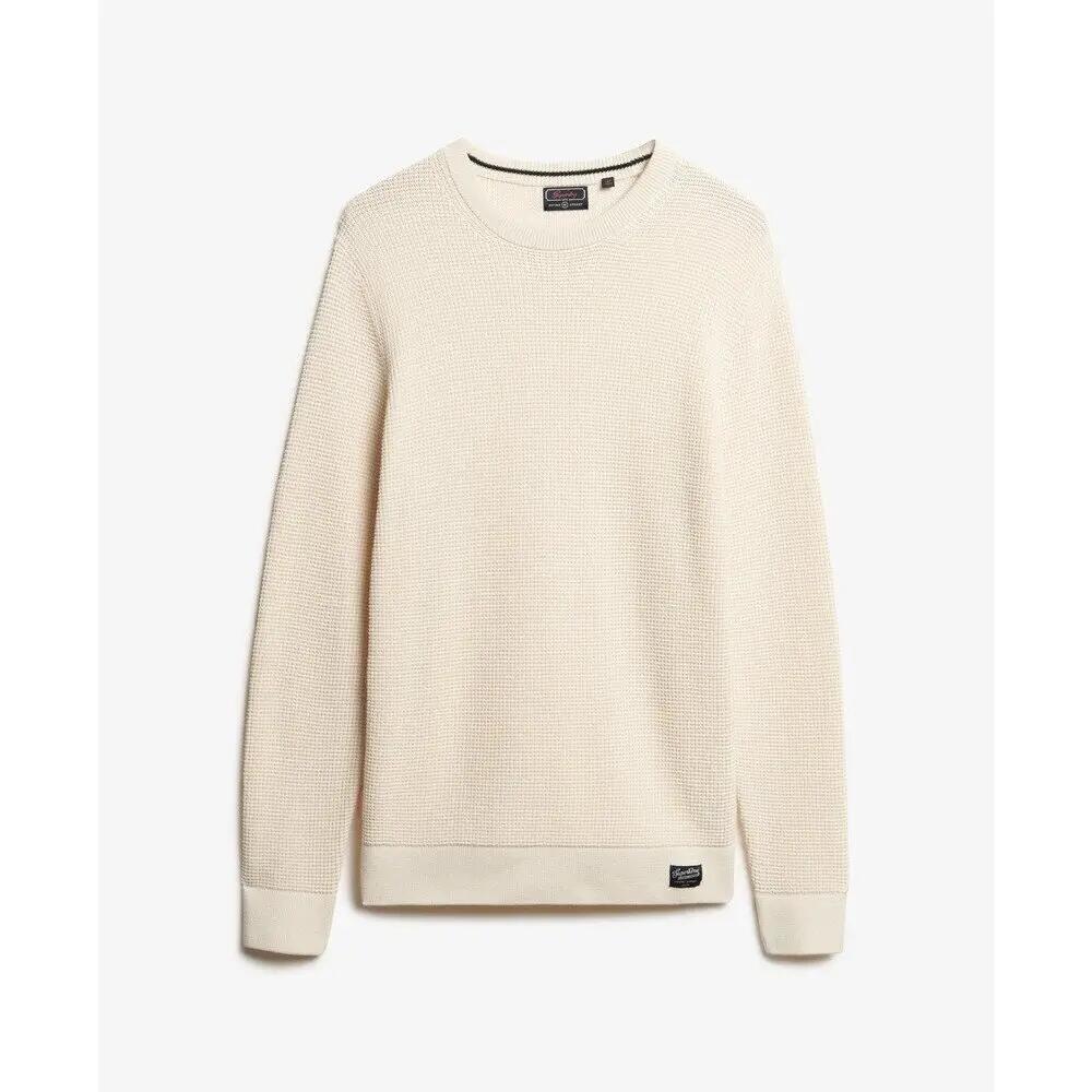Sweter z teksturowanej dzianiny z okrągłym dekoltem Superdry