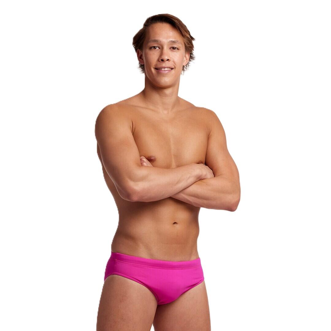 Kąpielówki męskie slipy na basen treningowe Funky Trunks Still Pink