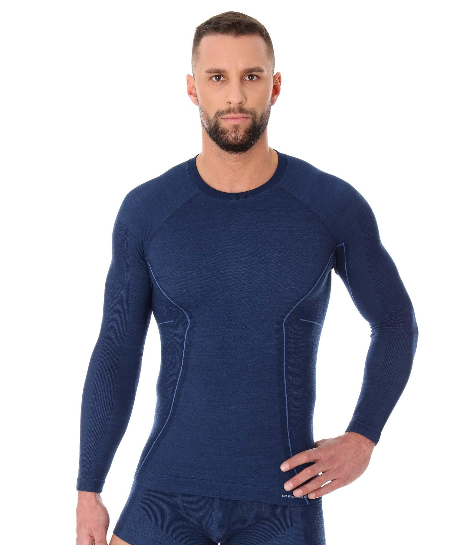Koszulka wełniana z długim rękawem męska Brubeck ACTIVE WOOL