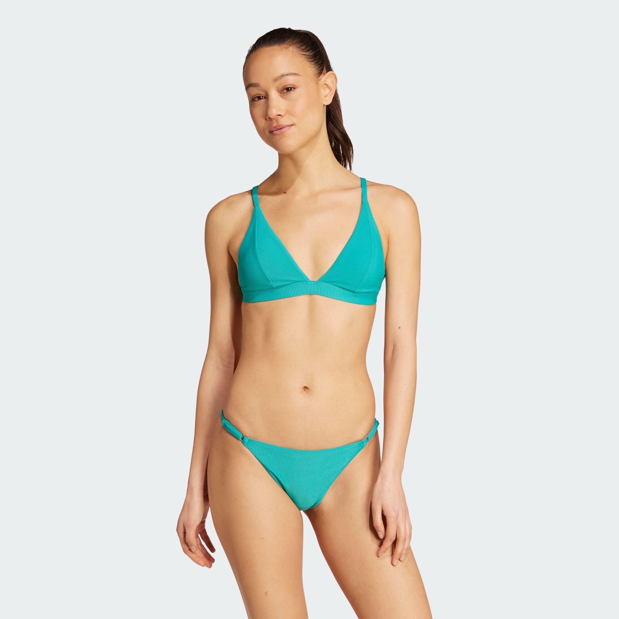 Prążkowana góra bikini Iconisea z wyjmowanymi wkładkami i trójkątnym krojem