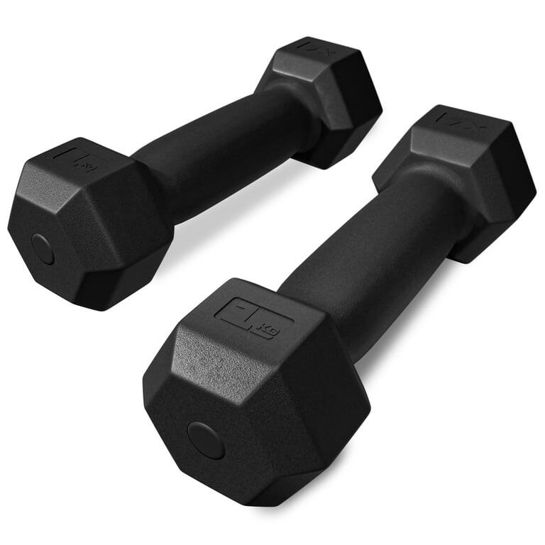Zestaw hantli bitumicznych do ćwiczeń siłowych Trex Sport 2×1kg