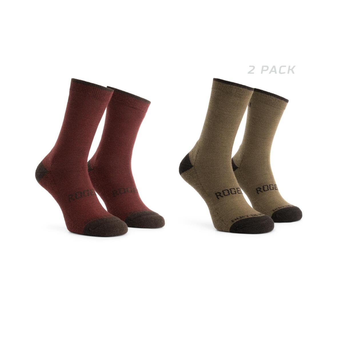 Skarpetki zimowe unisex Rogelli Merino z owczej wełny 2-pack