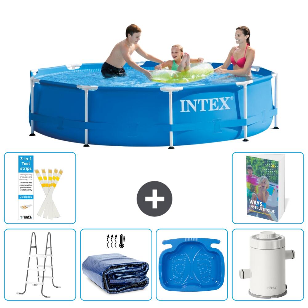 INTEX Basen ze stelażem Okrągły - 305x76 cm - 7-częściowy S144