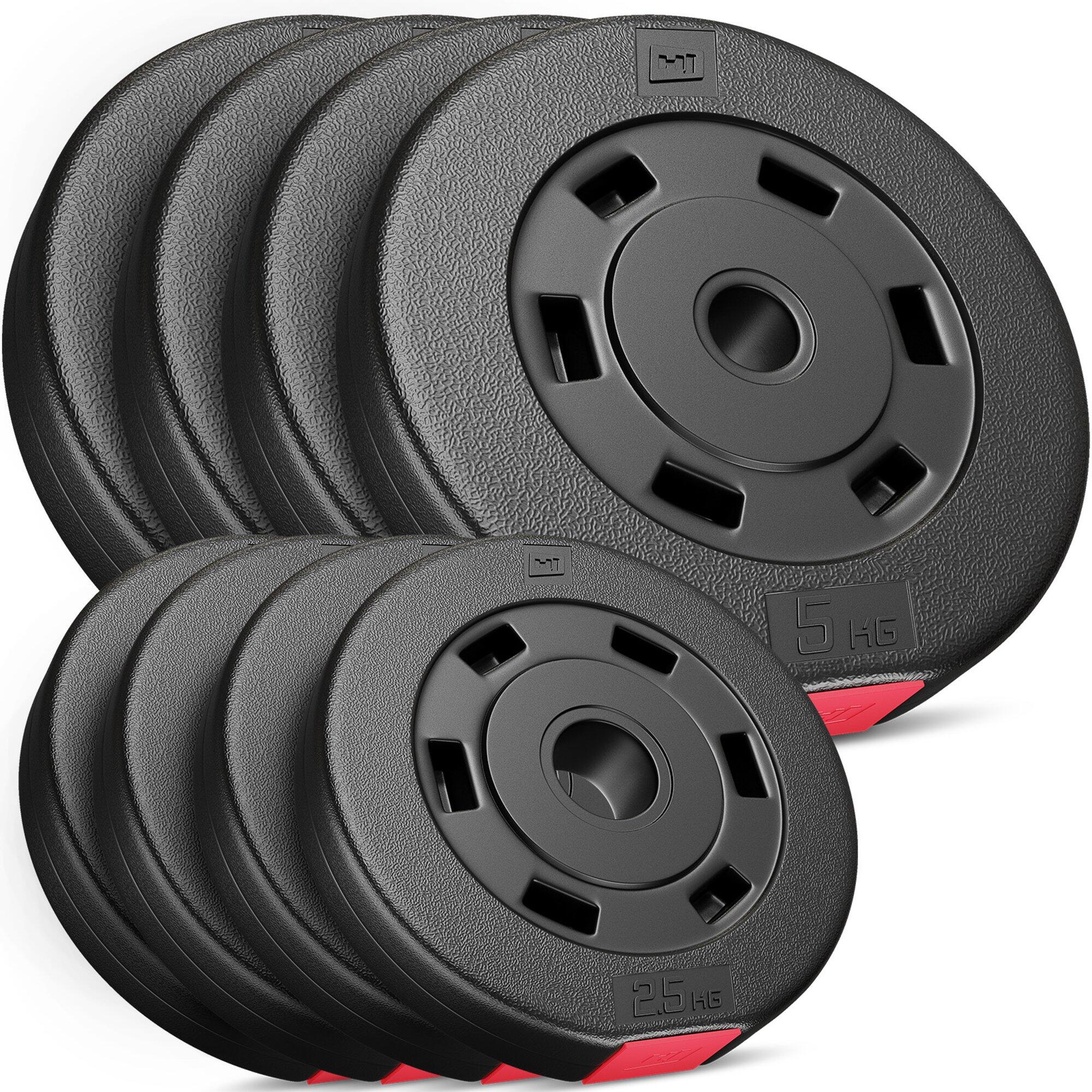 Zestaw obciążeń kompozytowych do sztangi Hop-Sport HS-C30B 30kg (4x5, 4x2.5)