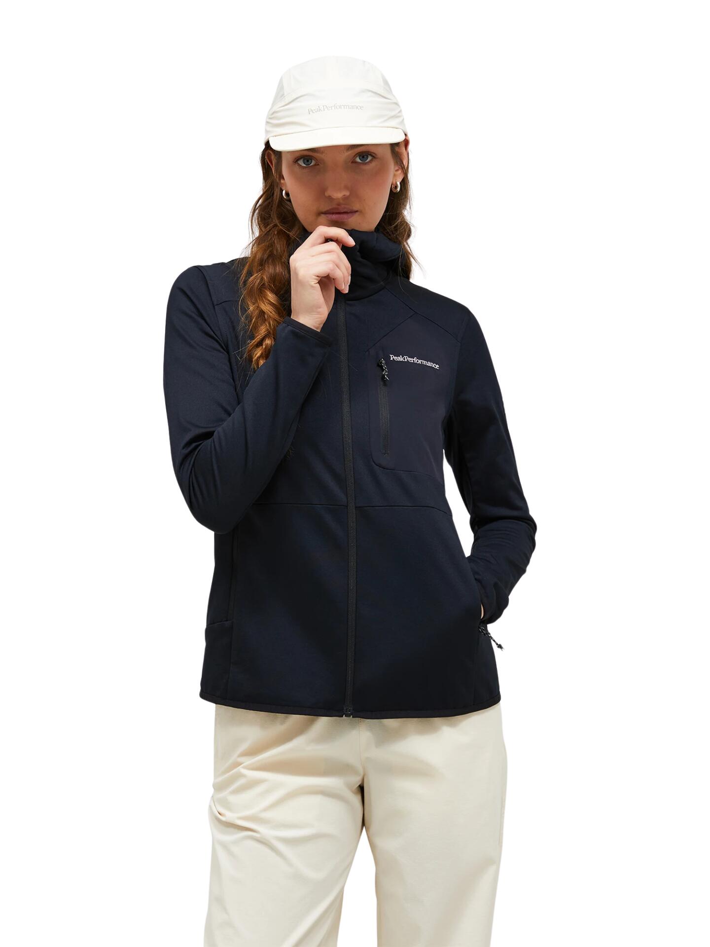 Bluza Peak Performance damska Utility Light Zip Hood czarna - XS