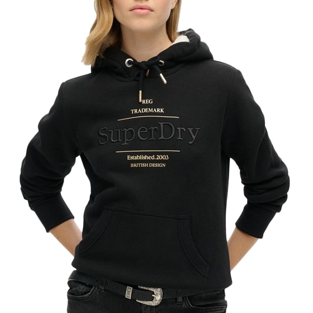 Bluza damska z kapturem Superdry Luxe Metallic Logo
