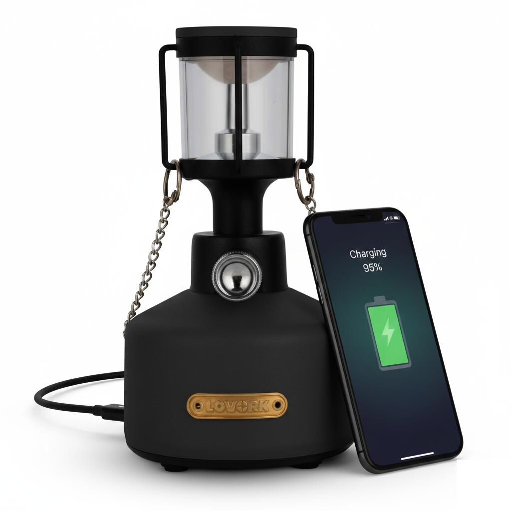 LOVORK MISTRAL - bezprzewodowa latarnia LED, 100h, powerbank