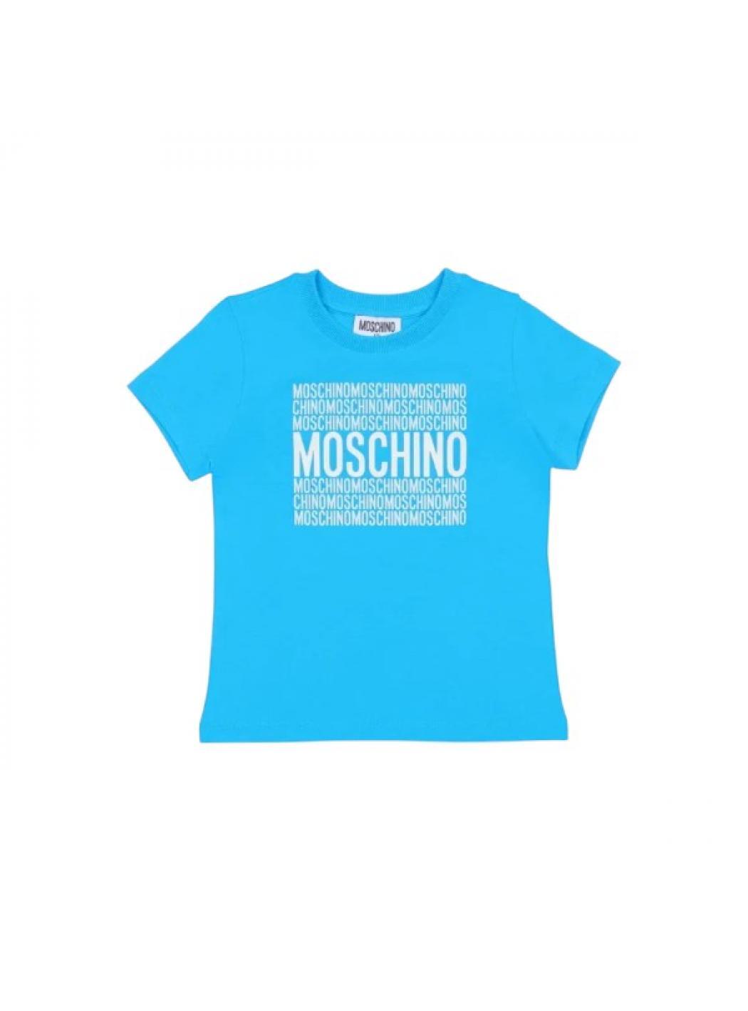 T-shirt chłopięce moschino turchese