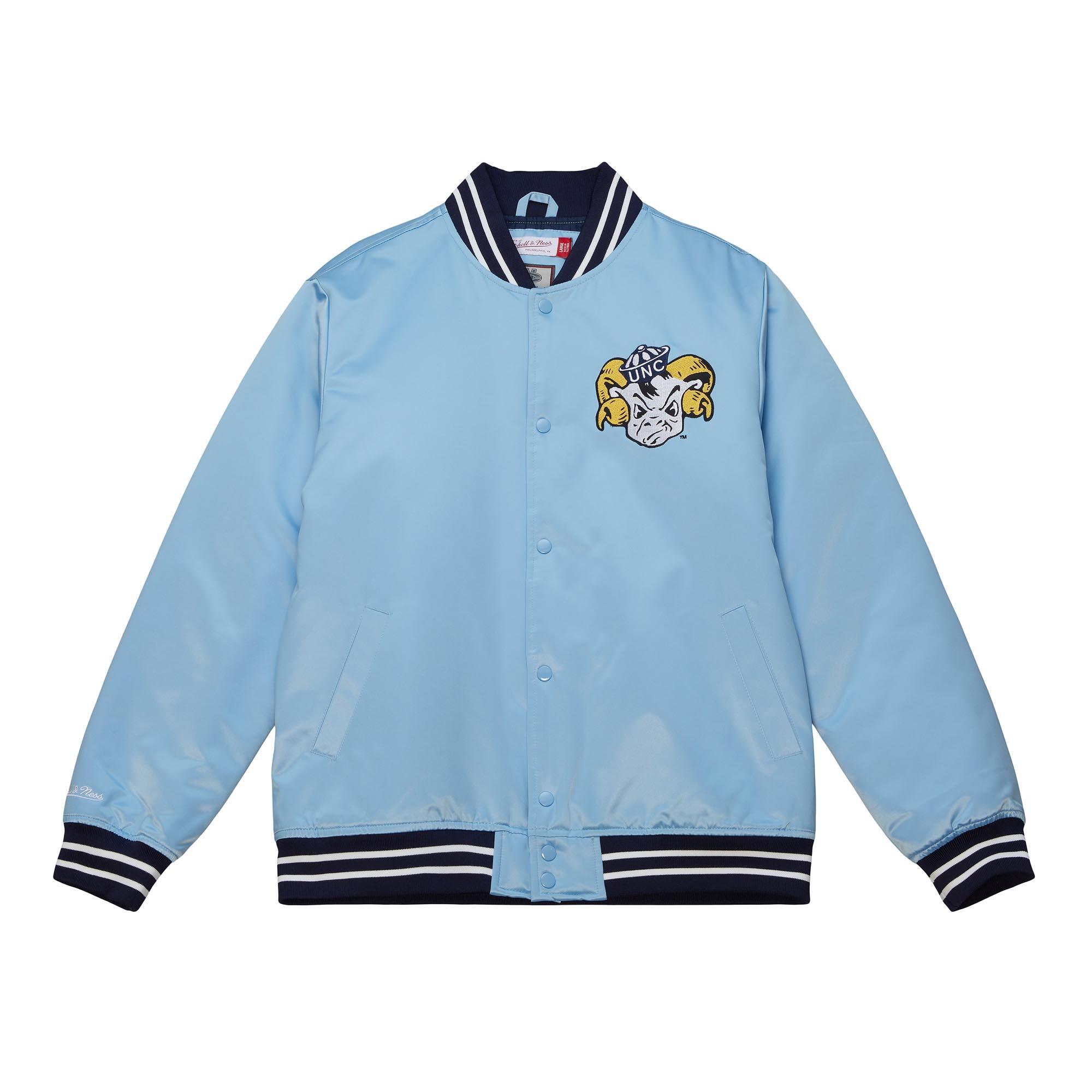 Gruba satynowa kurtka Mitchell & Ness Université de la Caroline du nord
