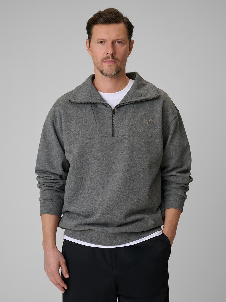 Bluza dresowa regular bez kaptura męska 4F 4FRSS26TSWSM2794