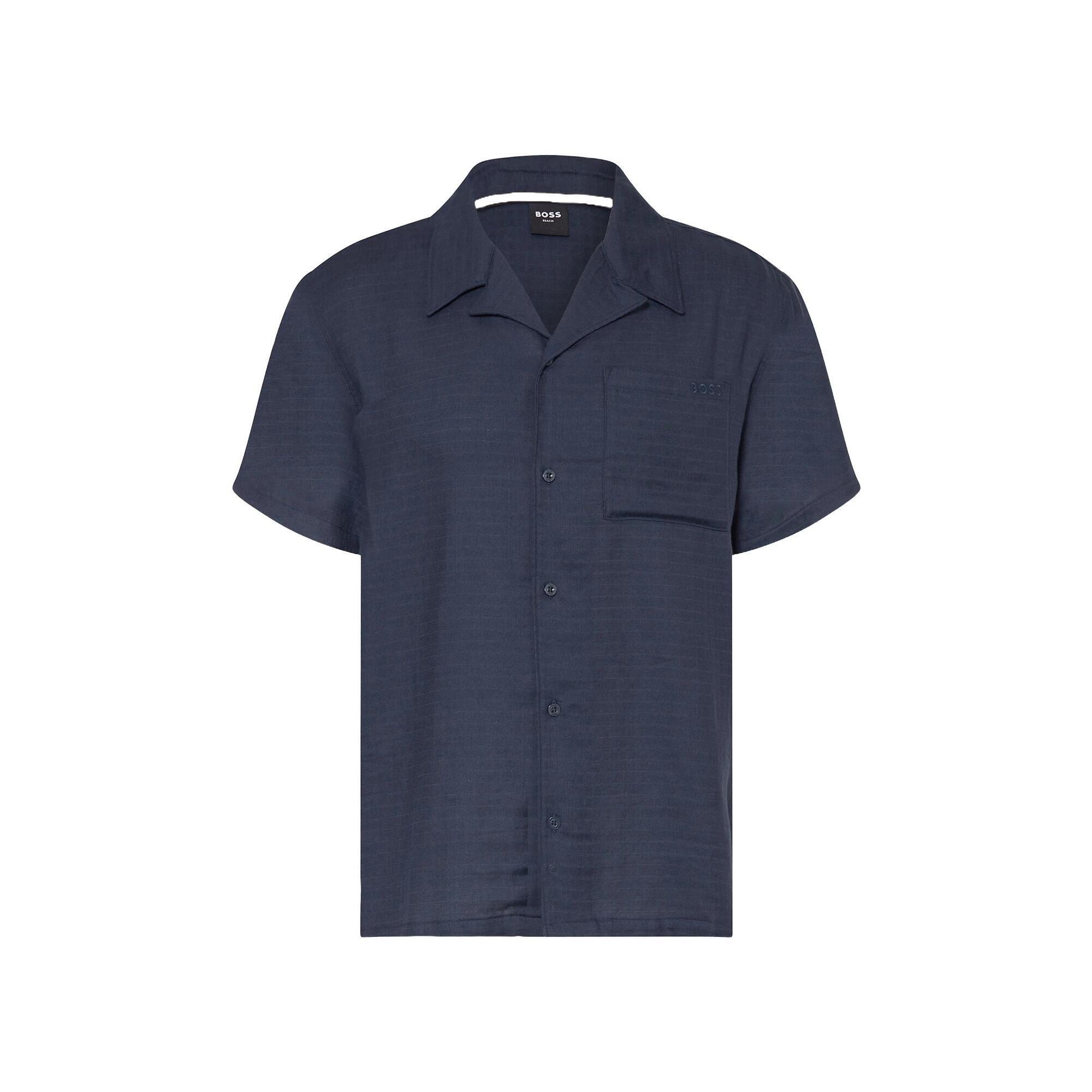 Koszula plażowa BOSS Vida_Shirt BLU (50540154-413)