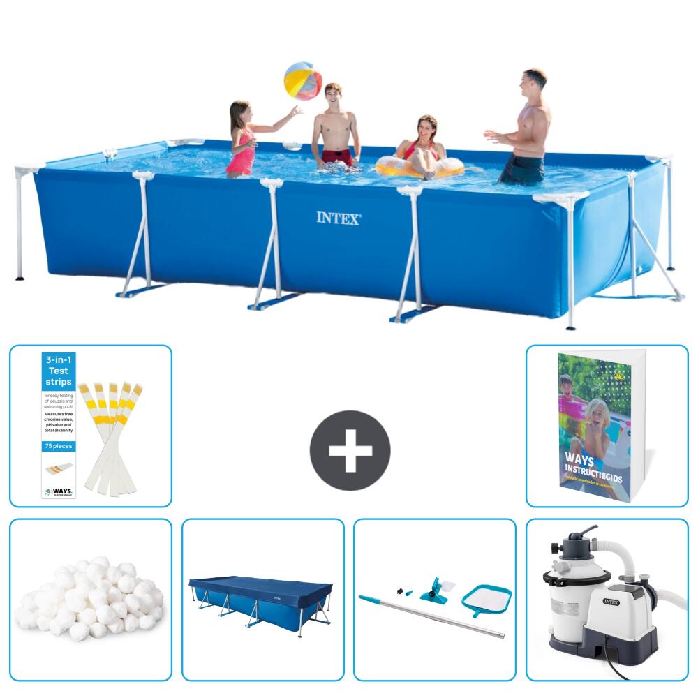 INTEX Basen ze stelażem Prostokątny - 450x220x84 cm - 7-częściowy S153