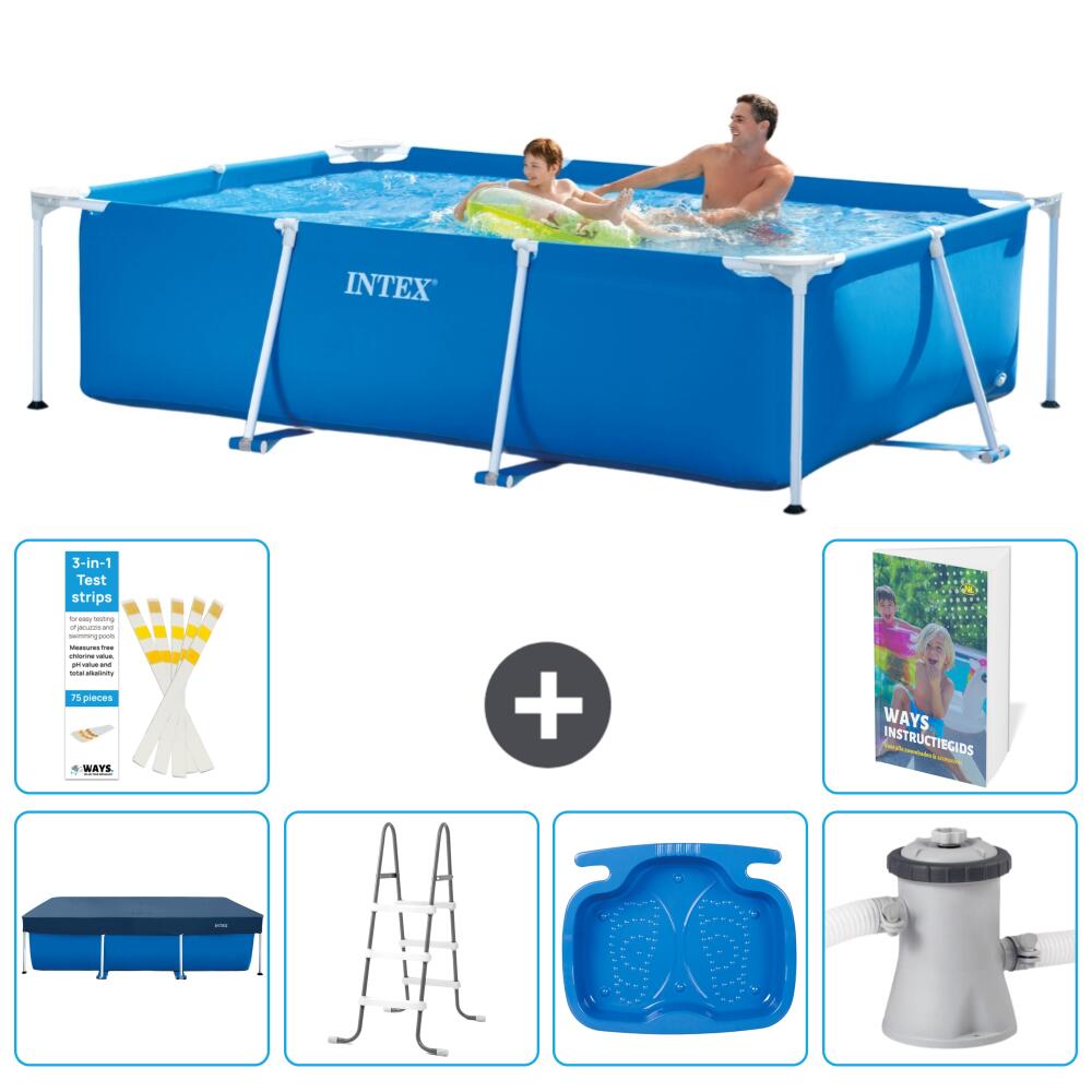 INTEX Basen ze stelażem Prostokątny - 260x160x65 cm - 7-częściowy S140