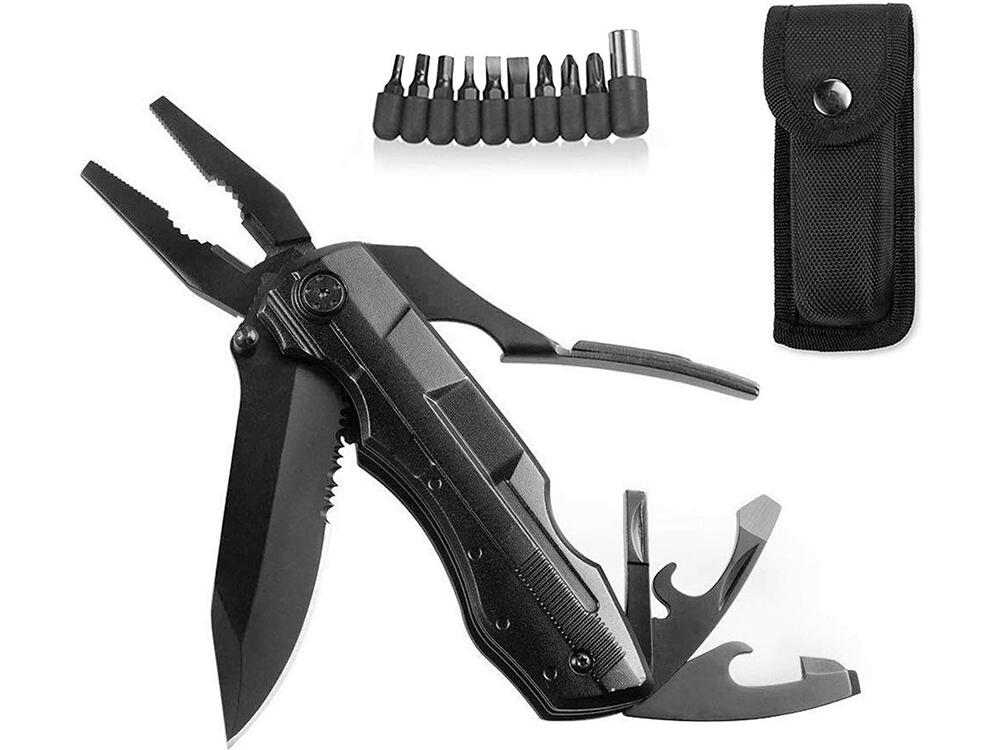 Multitool wielofunkcyjny 17 narzędzi + zestaw 9 bitów