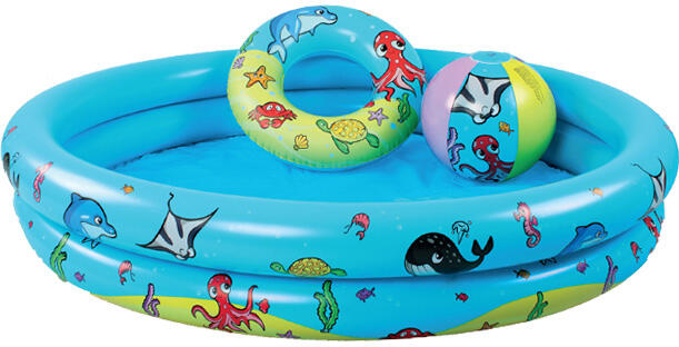 Zestaw basenowy Swim Essentials – wielokolorowy – Mini Marine – Ø 120 cm