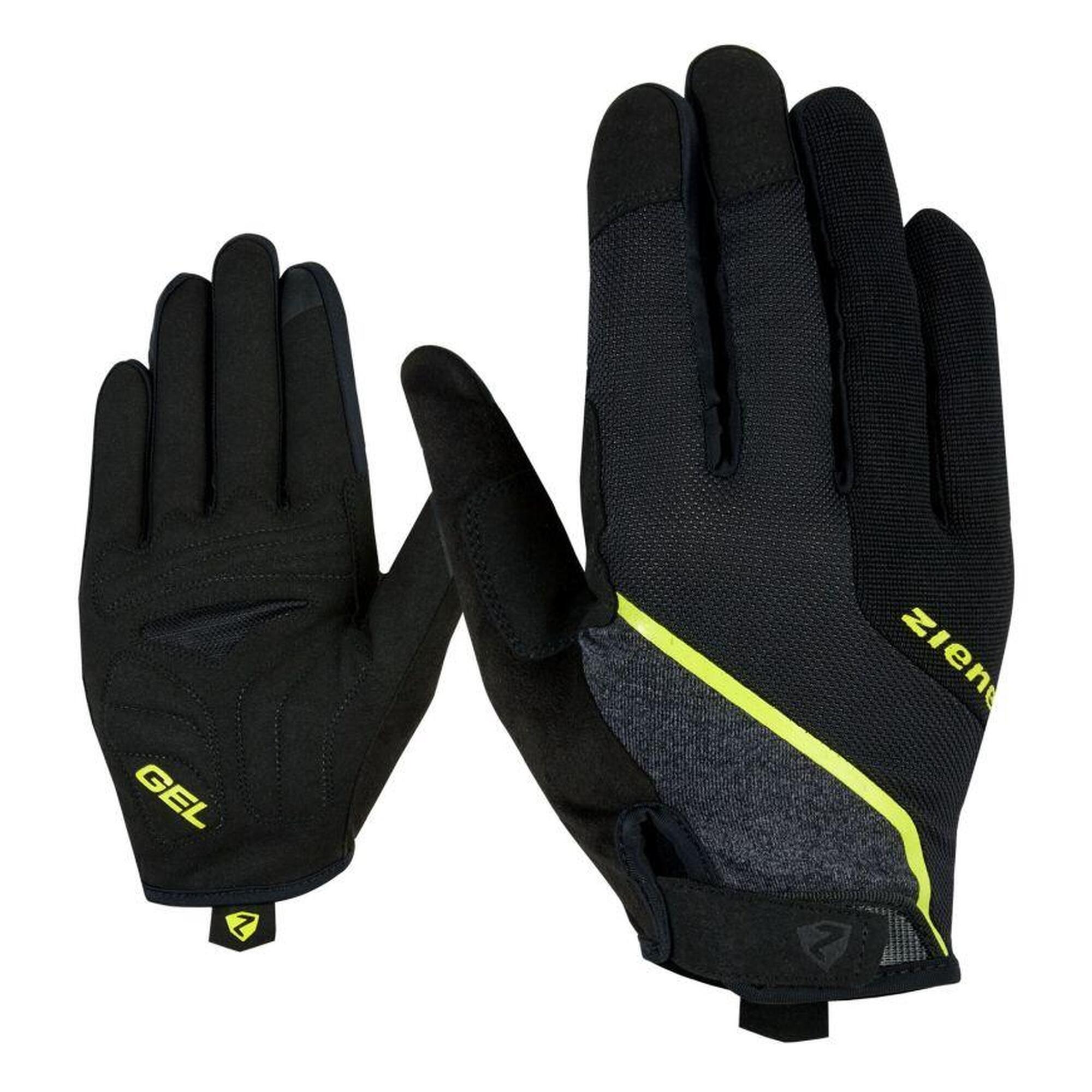 Rękawiczki rowerowe Ziener Clyo Touch Long black/lemon