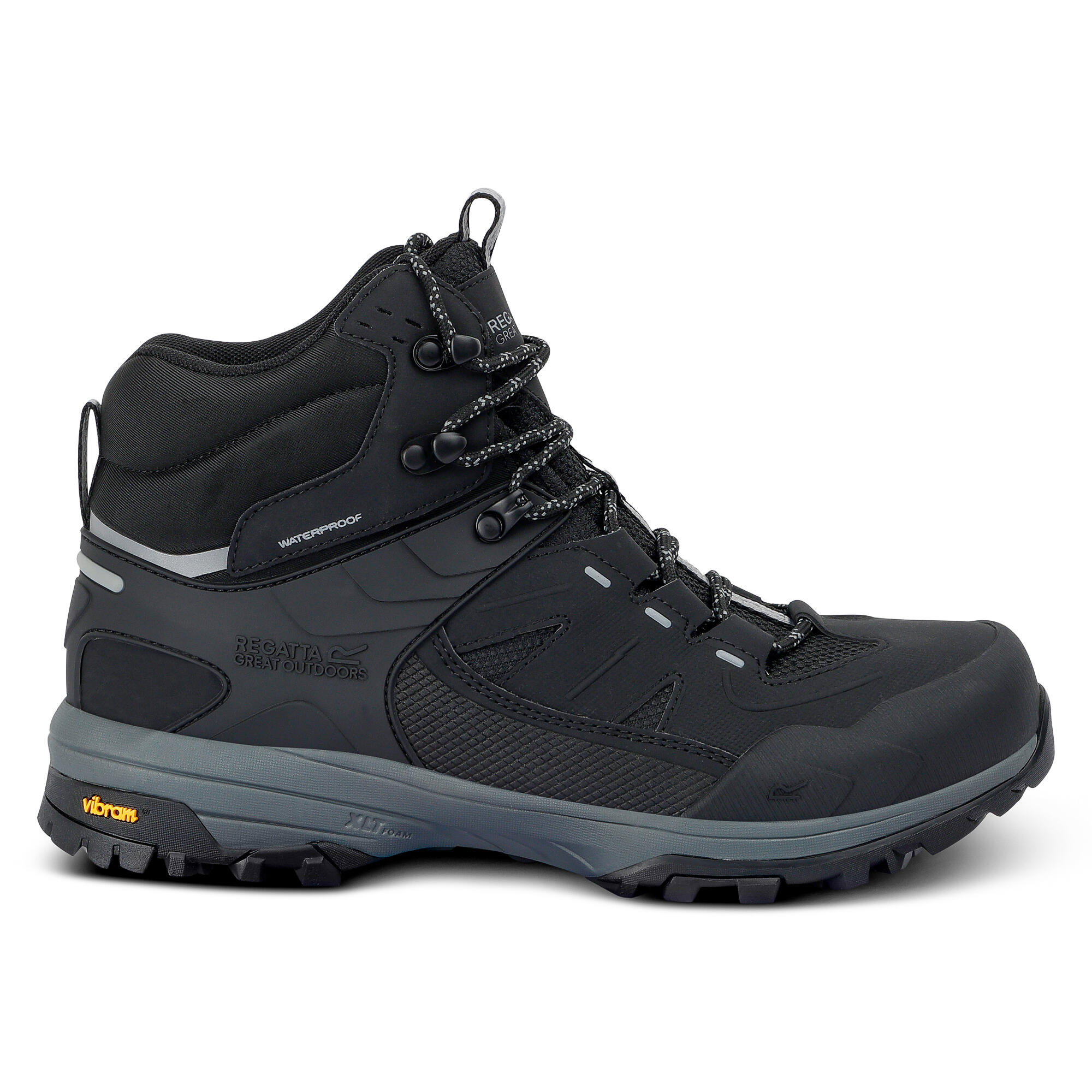 Buty męskie trekkingowe wysokie z membraną Regen Vibram