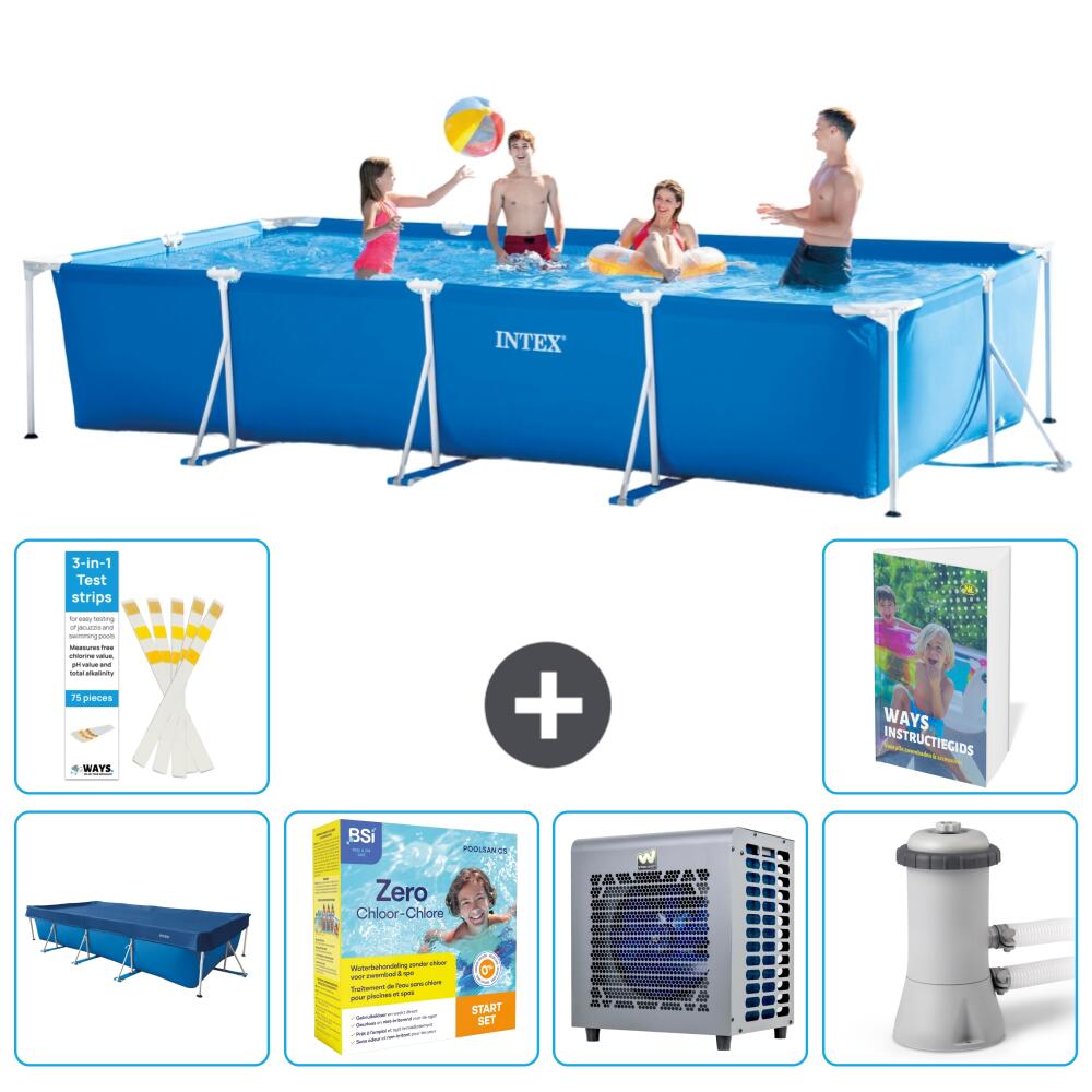 INTEX Basen ze stelażem Prostokątny - 450x220x84 cm - 7-częściowy S84