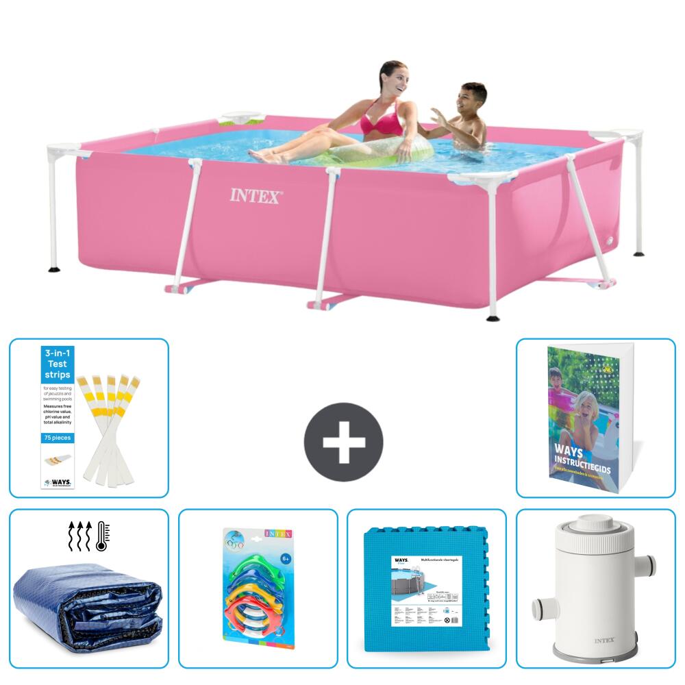 INTEX Basen ze stelażem Prostokątny - 220x150x60 cm - 7-częściowy S55