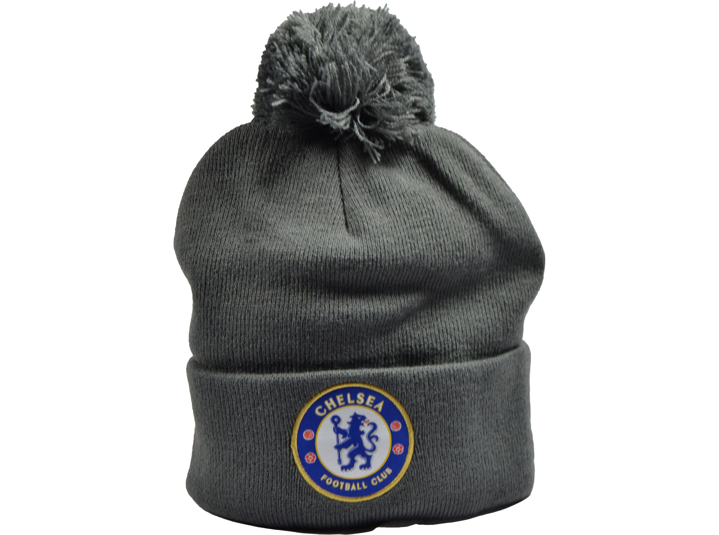 Czapka z pomponem Chelsea Londyn szara - licencjonowana