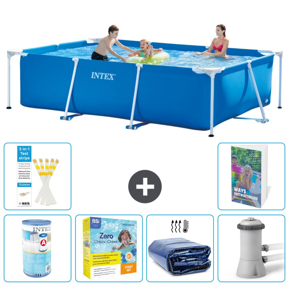 INTEX Basen ze stelażem Prostokątny - 300x200x75 cm - 7-częściowy S50