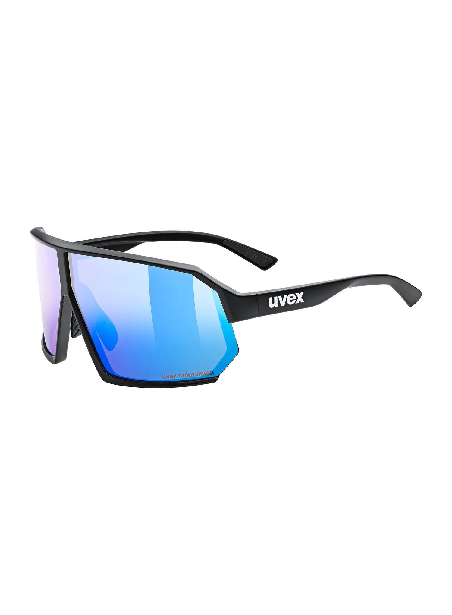 Okulary przeciwsłoneczne Uvex Sportstyle 237 CV - black matt/mirror blue