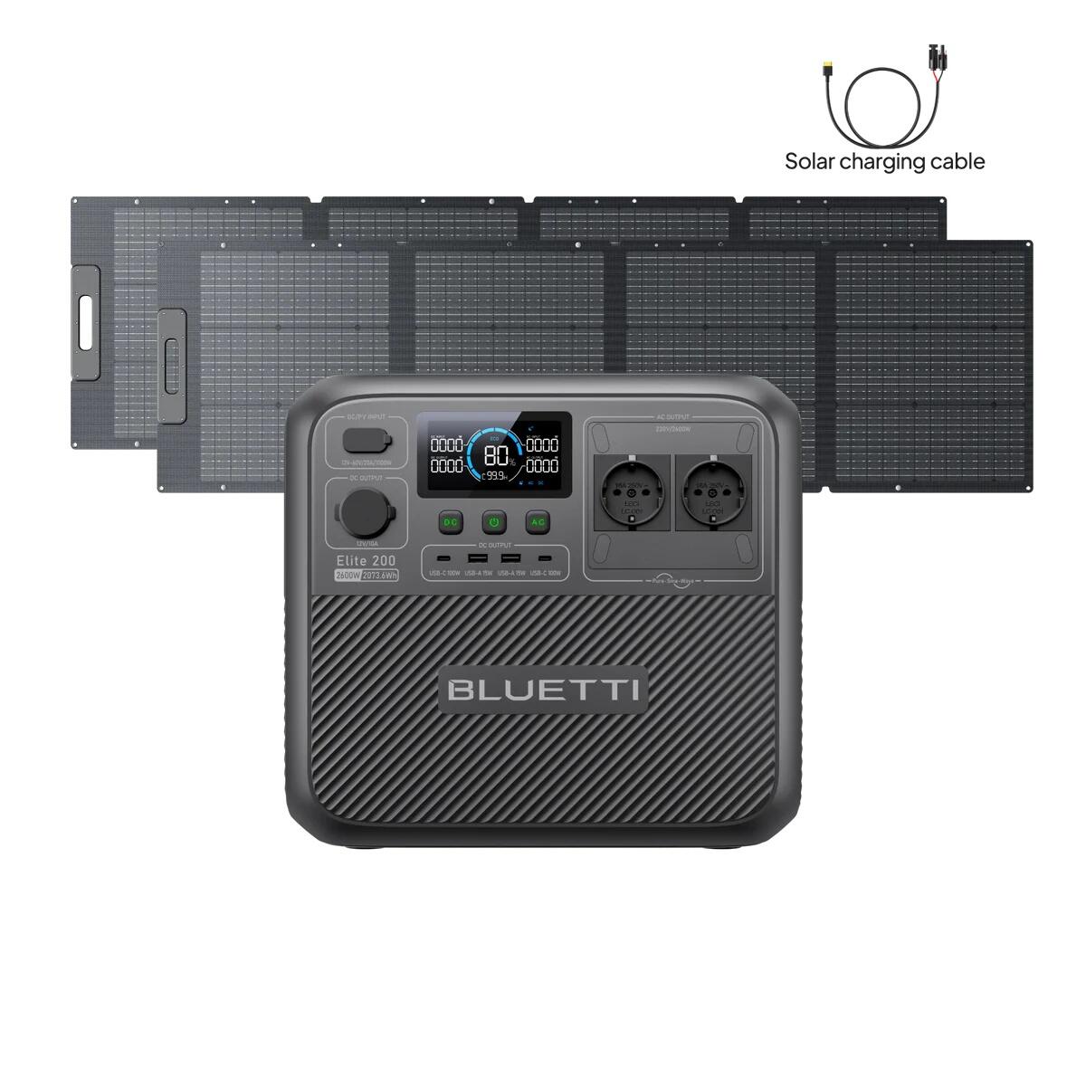 Elite 200 V2 generator solarny z 2×200W panelami, 2073Wh na camping i kamper