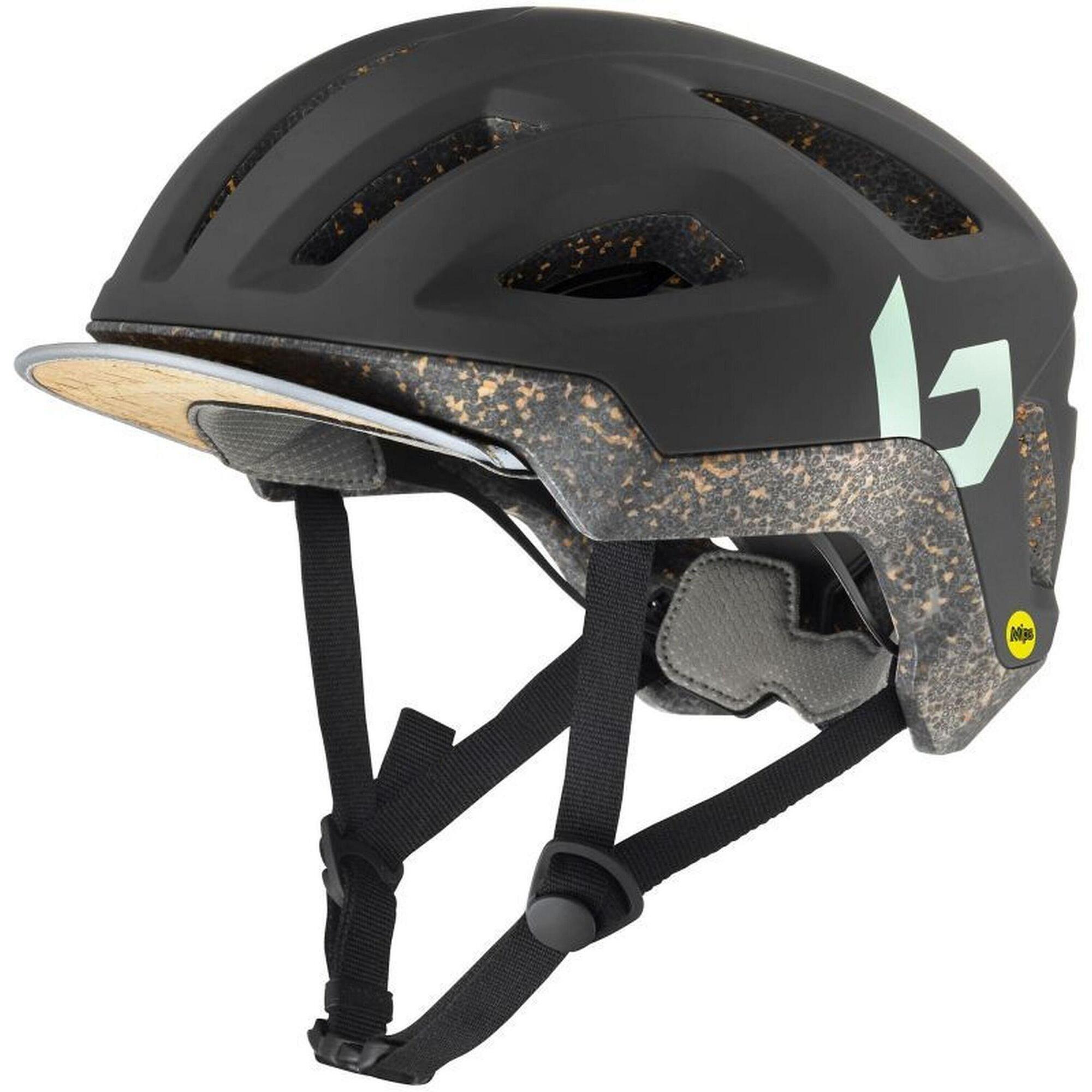 Kask rowerowy miejski „Eco React MIPS” ciemnozielony matowy