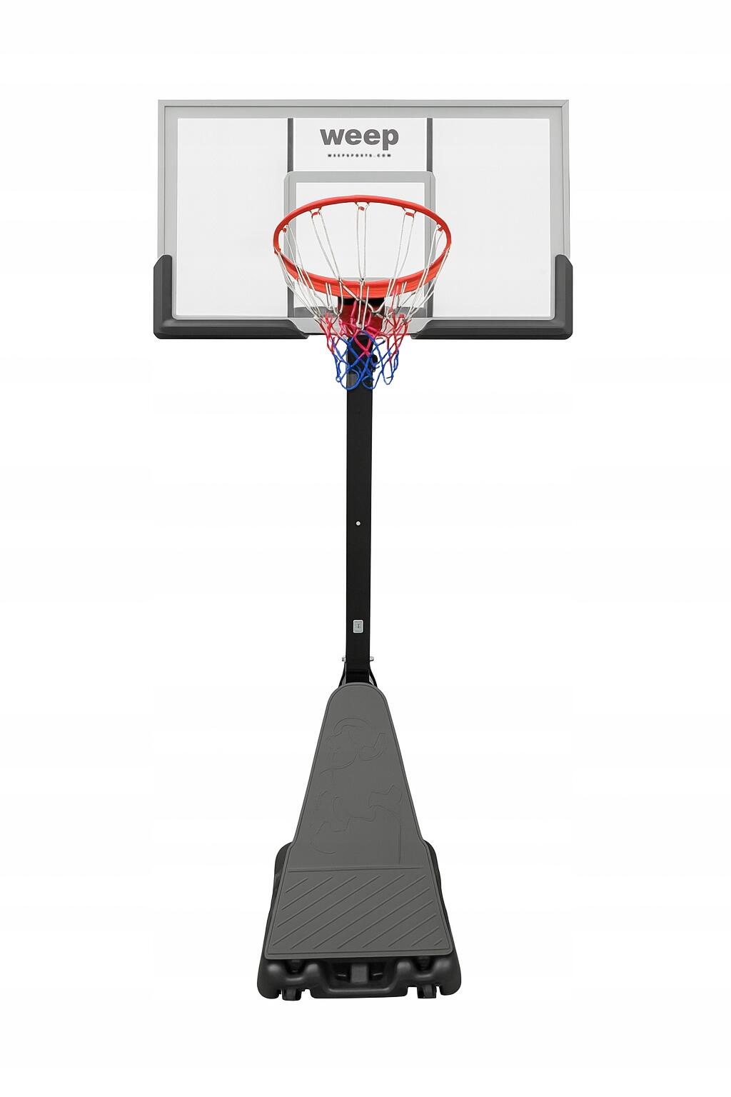Zestaw do koszykówki Kosz WEEP M027 pełnowymiarowy do 305cm z korbą 80x136