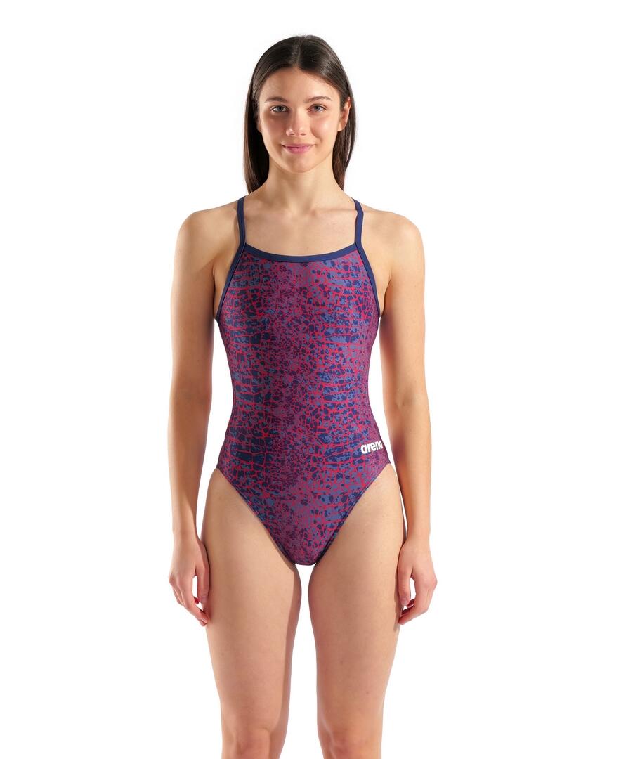 Strój Kąpielowy Damski Arena Snakeskin Swimsuit Challengeback