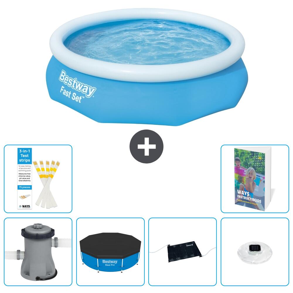 BESTWAY Basen Fast Set Okrągły - 305x76 cm - 7-częściowy S328