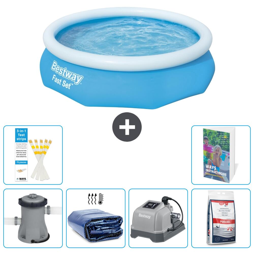 BESTWAY Basen Fast Set Okrągły - 305x76 cm - 7-częściowy S329