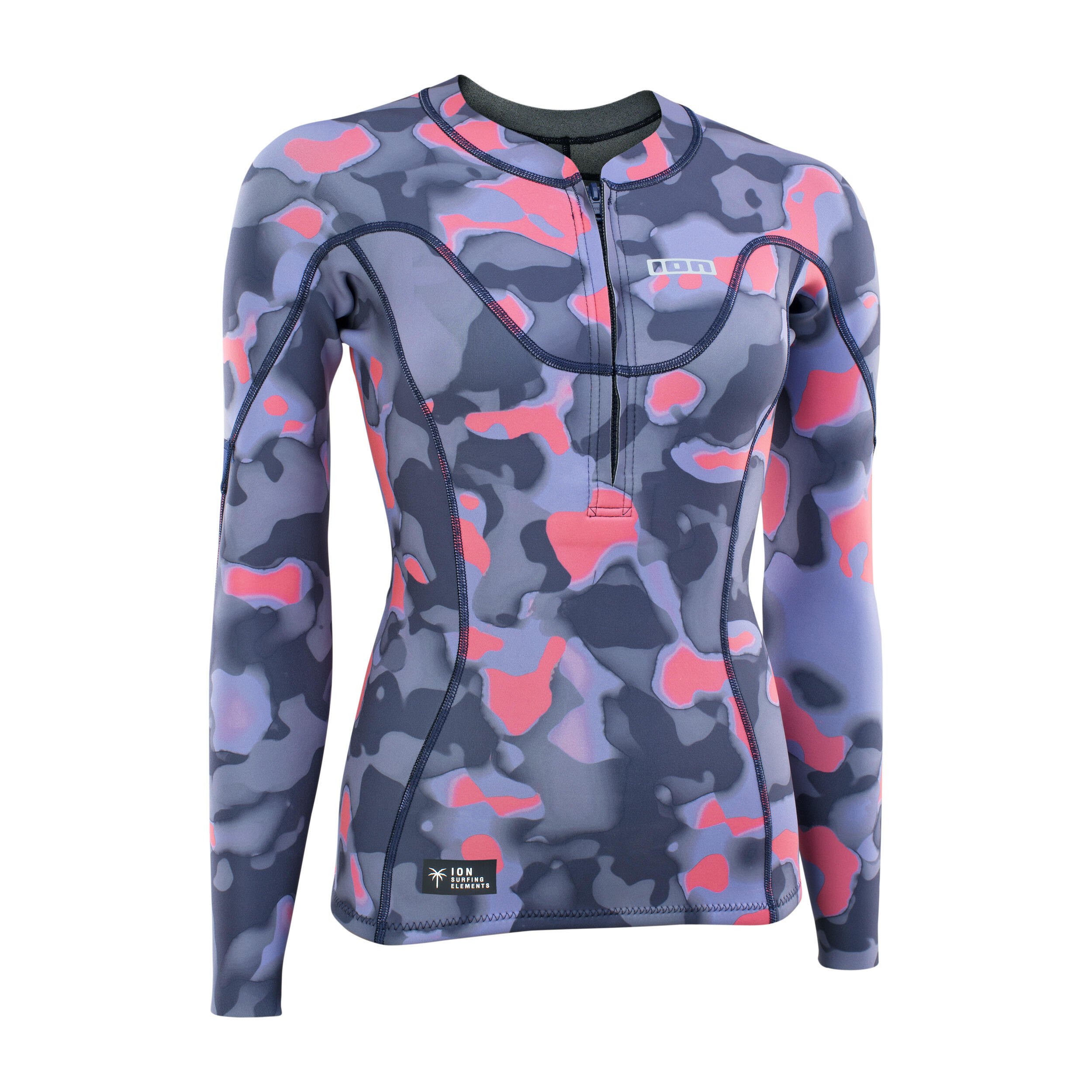Longsleeve neoprenowy damski ION Neo Zip Top 1.5 capsule pink