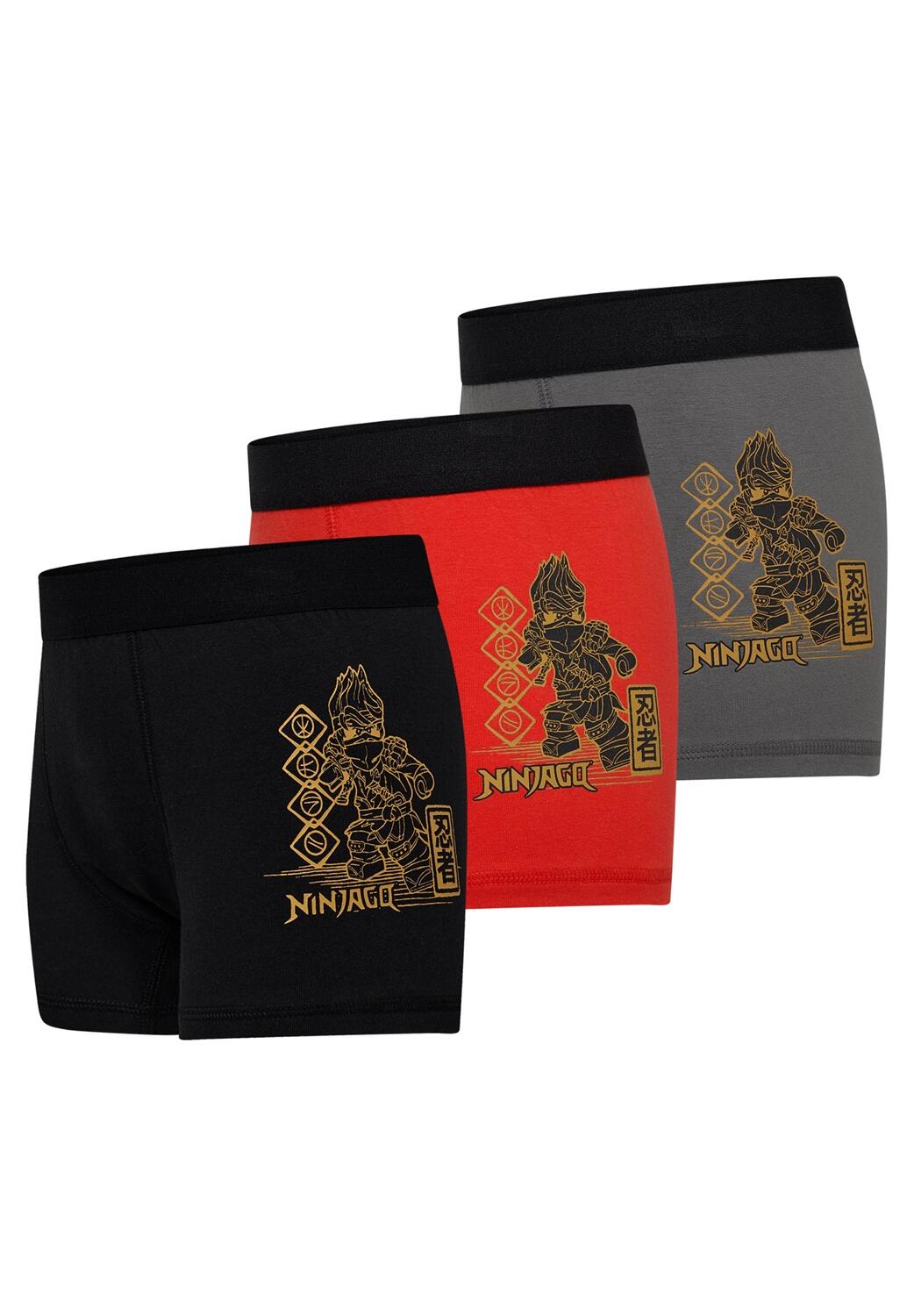 Bokserki Chłopięce 3 Sztuki LEGO Ninjago Aiko202 Czarne