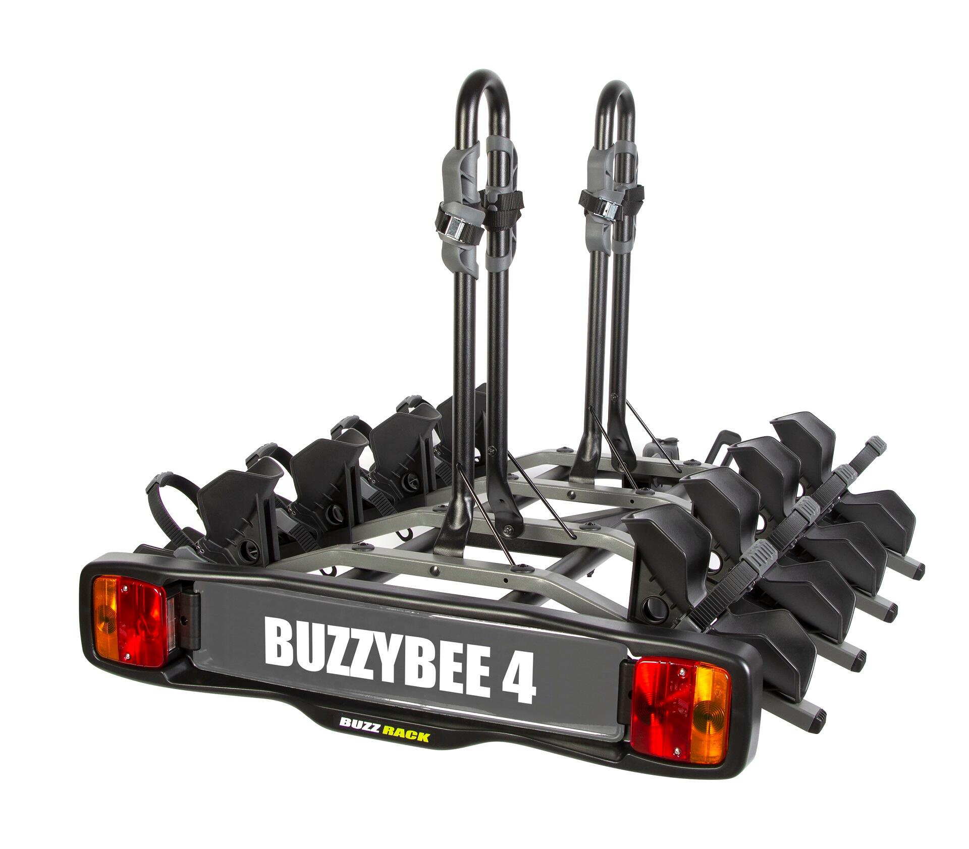 Bagaznik rowerowy na haku z platforma na 4 rowery buzzy bee 4