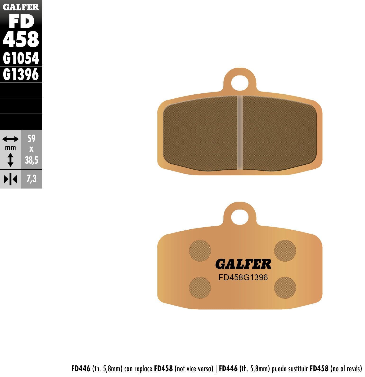 GALFER FD458 (G1396) klocki hamulcowe z metalu spiekanego off-road