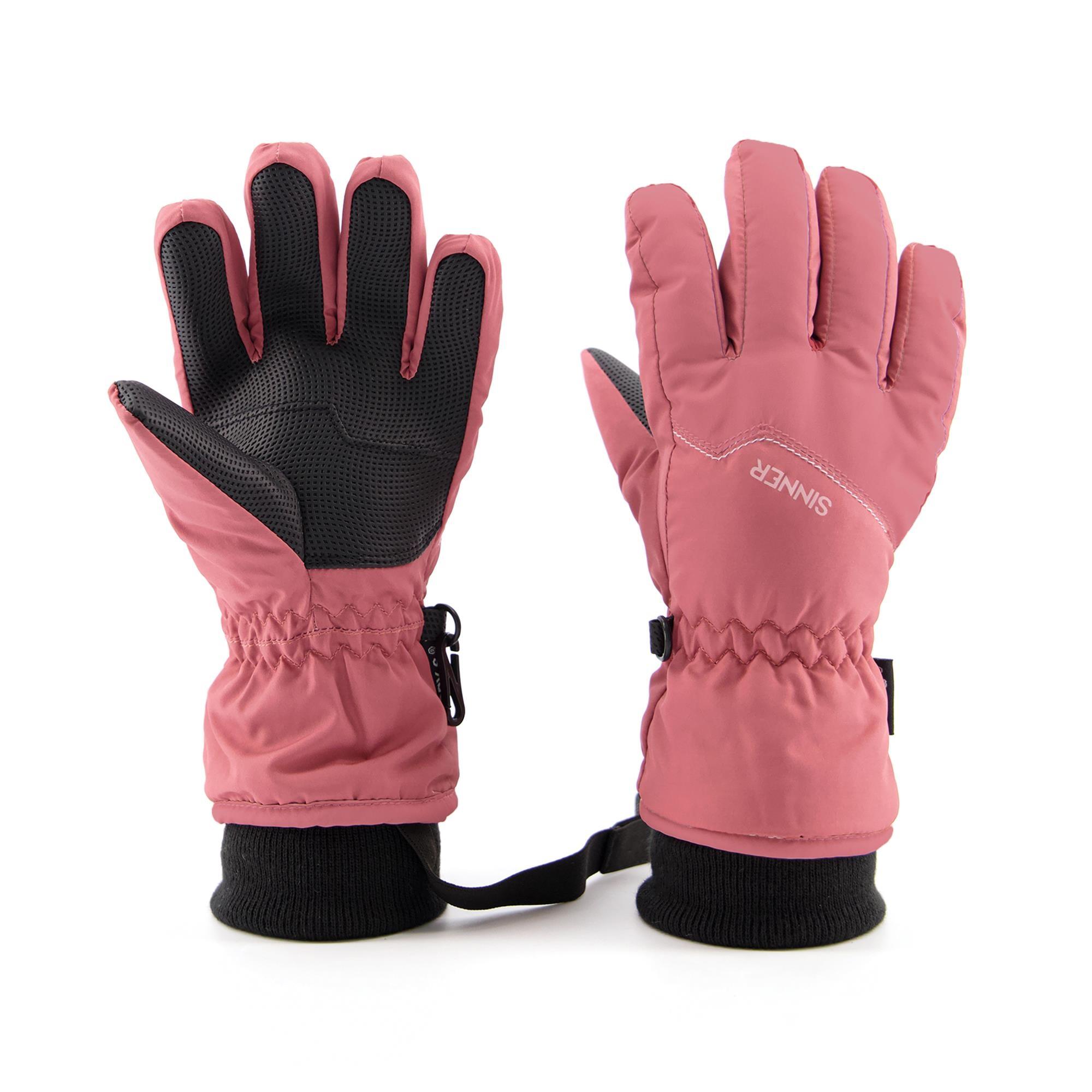 Rękawice narciarskie/snowboardowe SINNER Phoenix Gloves Junior, różowe,dziecięce