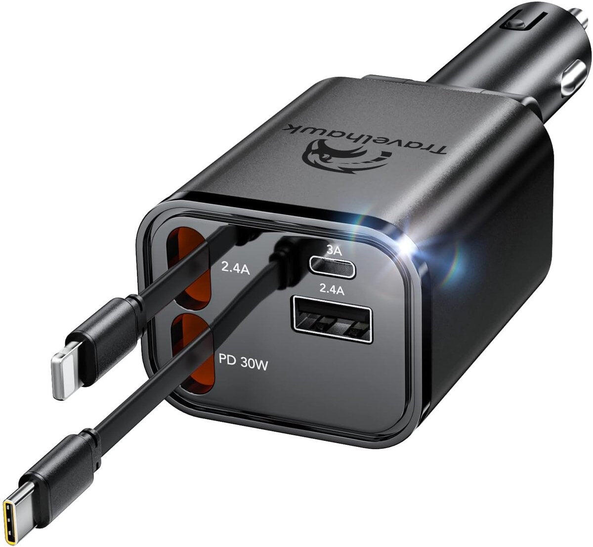 Ładowarka samochodowa USB C 86 W, szybka ładowarka Lightning