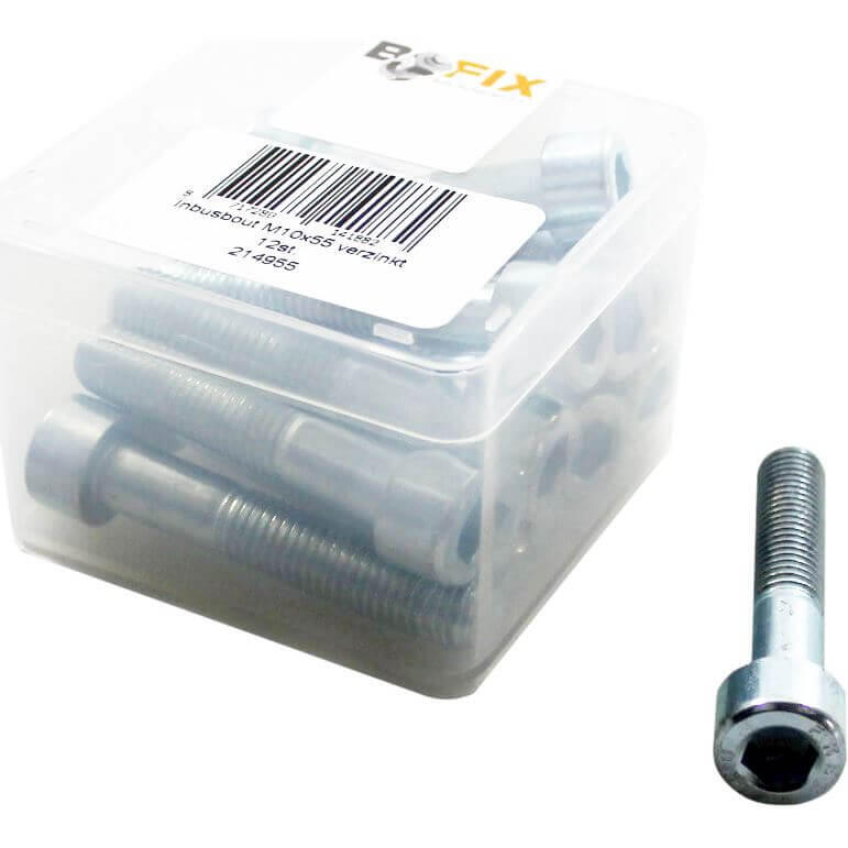 Śruba imbusowa Bofix M10x55 łeb cylindryczny - 12 szt
